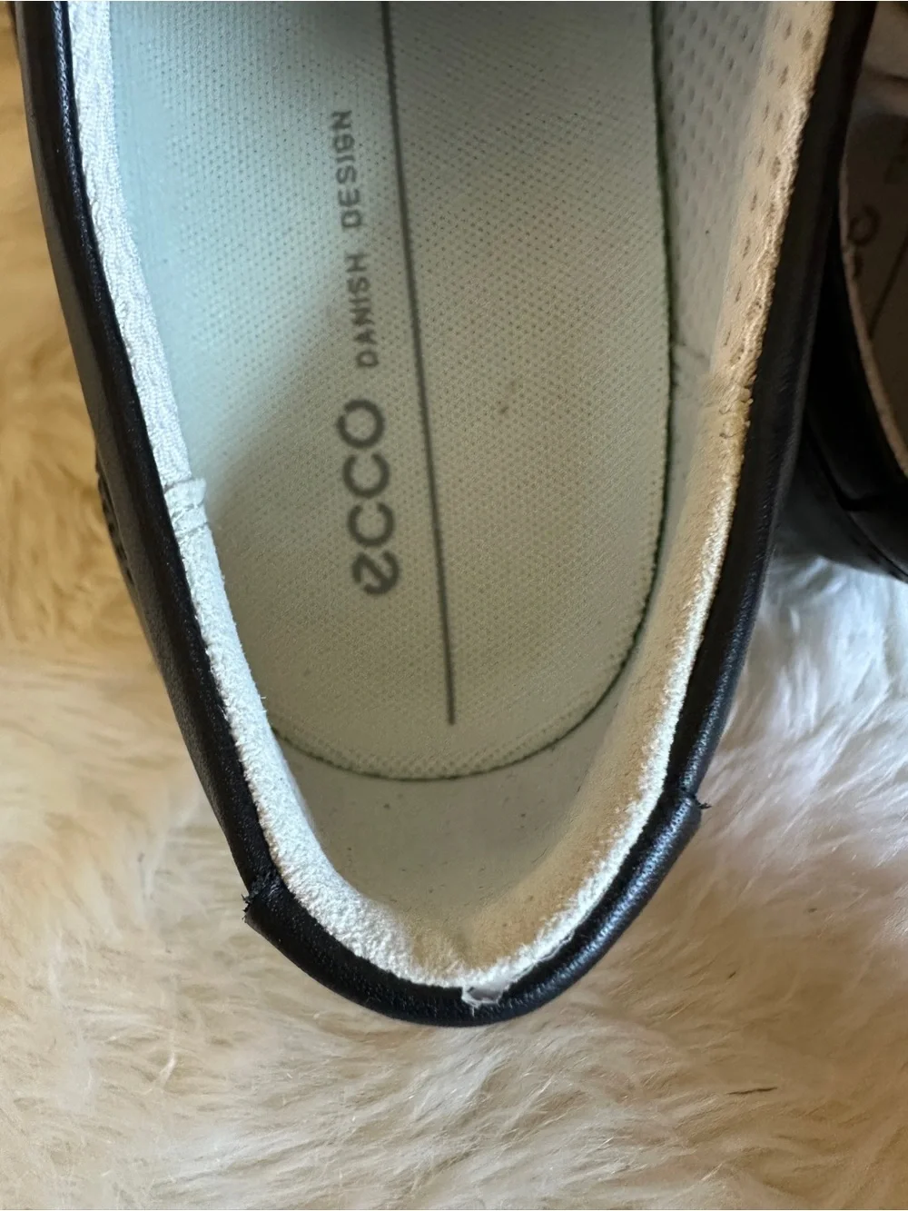 NIB ECCO Soft Classic Women Black Leather Lace Up Comfort Sneakers US5-5.5/ EU36